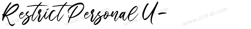 Restrict Personal U字体转换